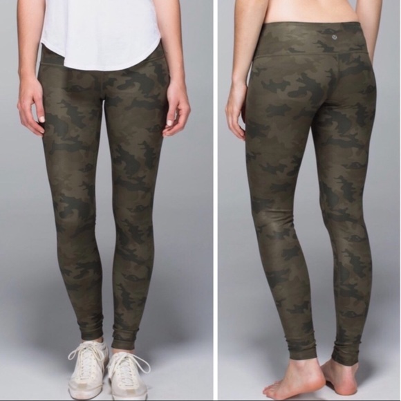 lululemon athletica Pants - Lululemon camouflage full length tights
